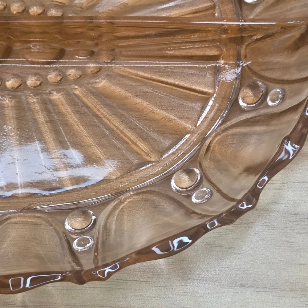 Anchor Hocking Pink Depression Glass Oyster & Pearl 12